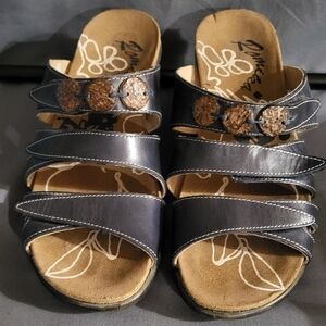Romika Dark Gray and Brown Women's Sandals